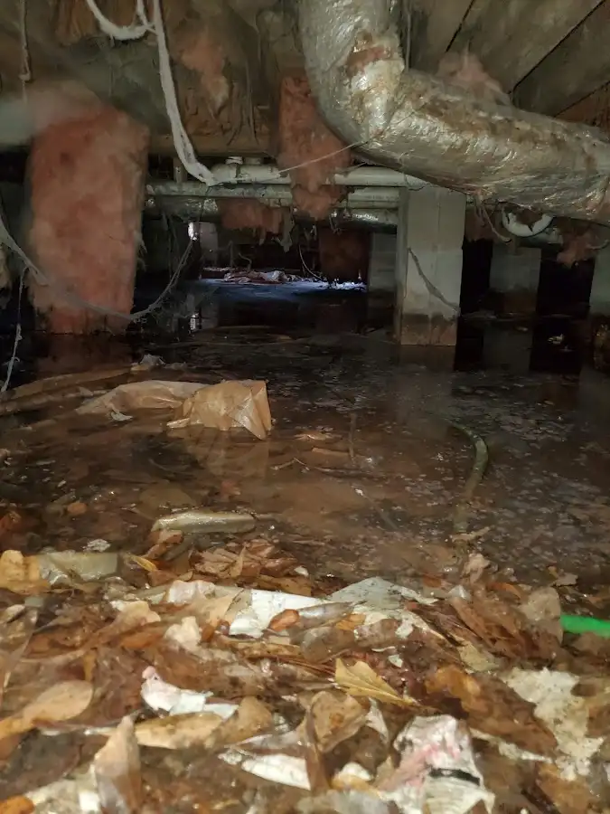 Crawl space flood assessment for Commercial Water Damage Restoration in Lackawaxen