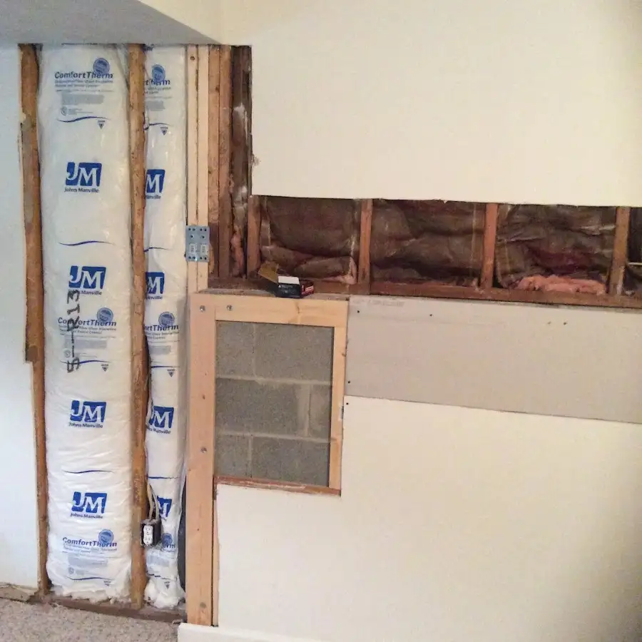 Wall insulation replacement during Contents Cleaning & Restoration in Lackawaxen